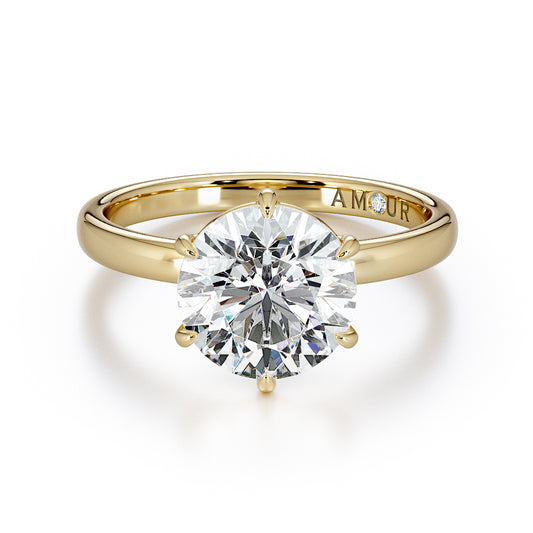 Round Brilliant Cut Talon Claw Solitaire