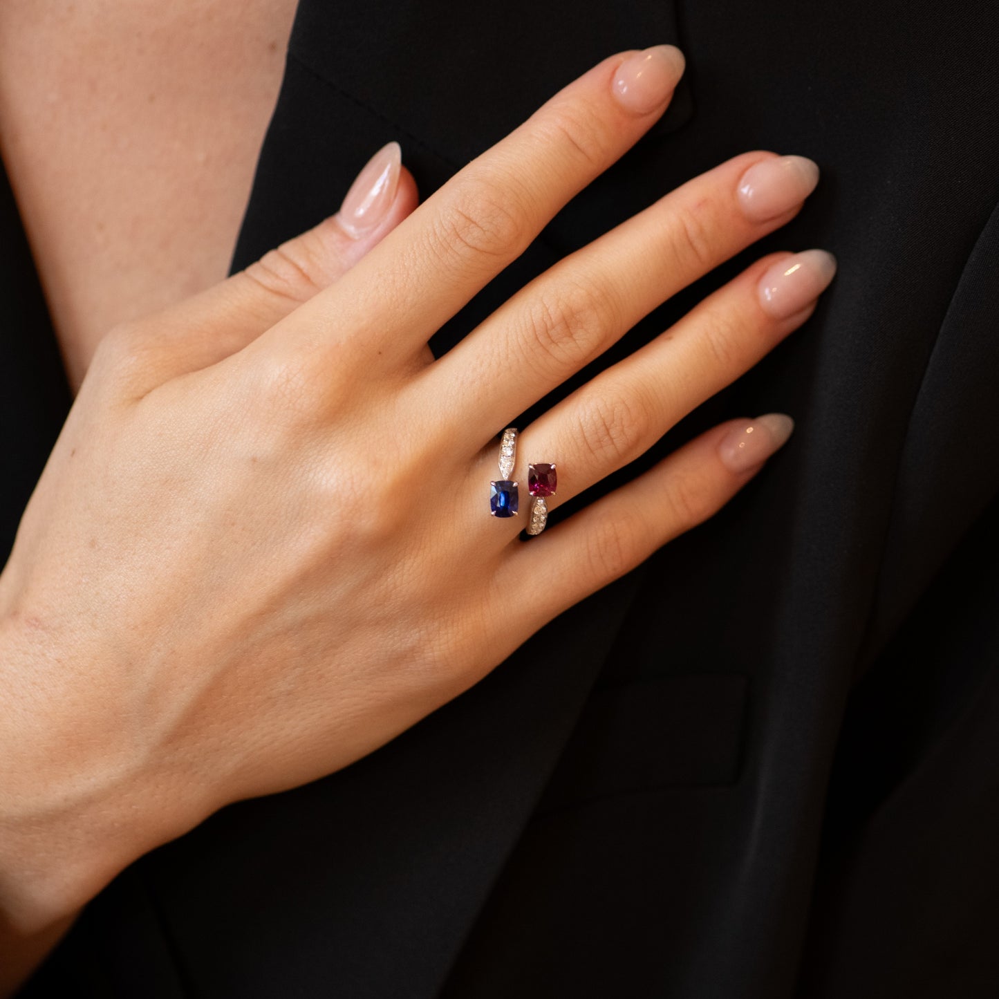 Jennifer Ruby and Sapphire Ring