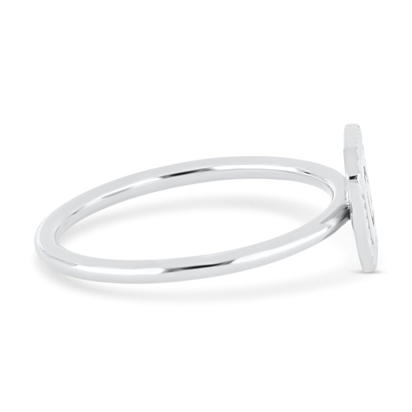 Letter Ring - Round Brilliant Diamond