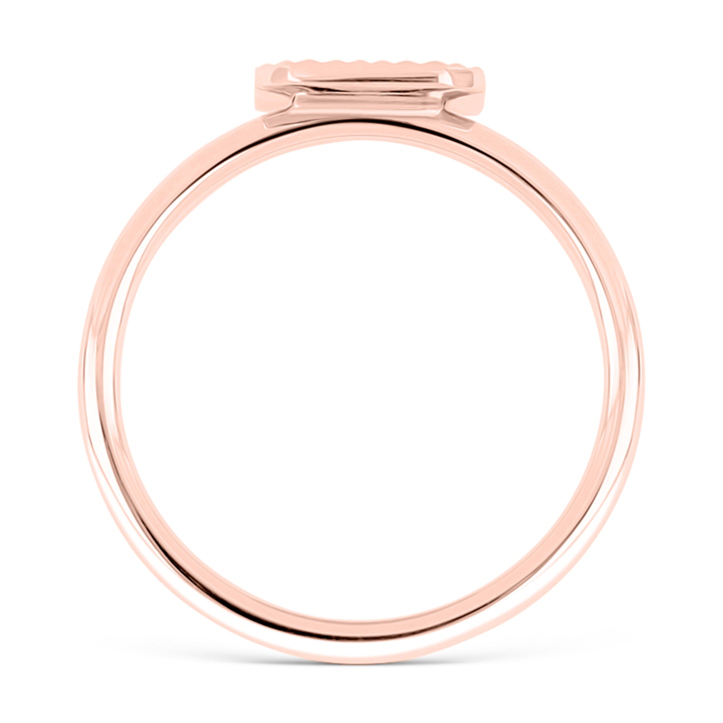Letter Ring - Round Brilliant Diamond