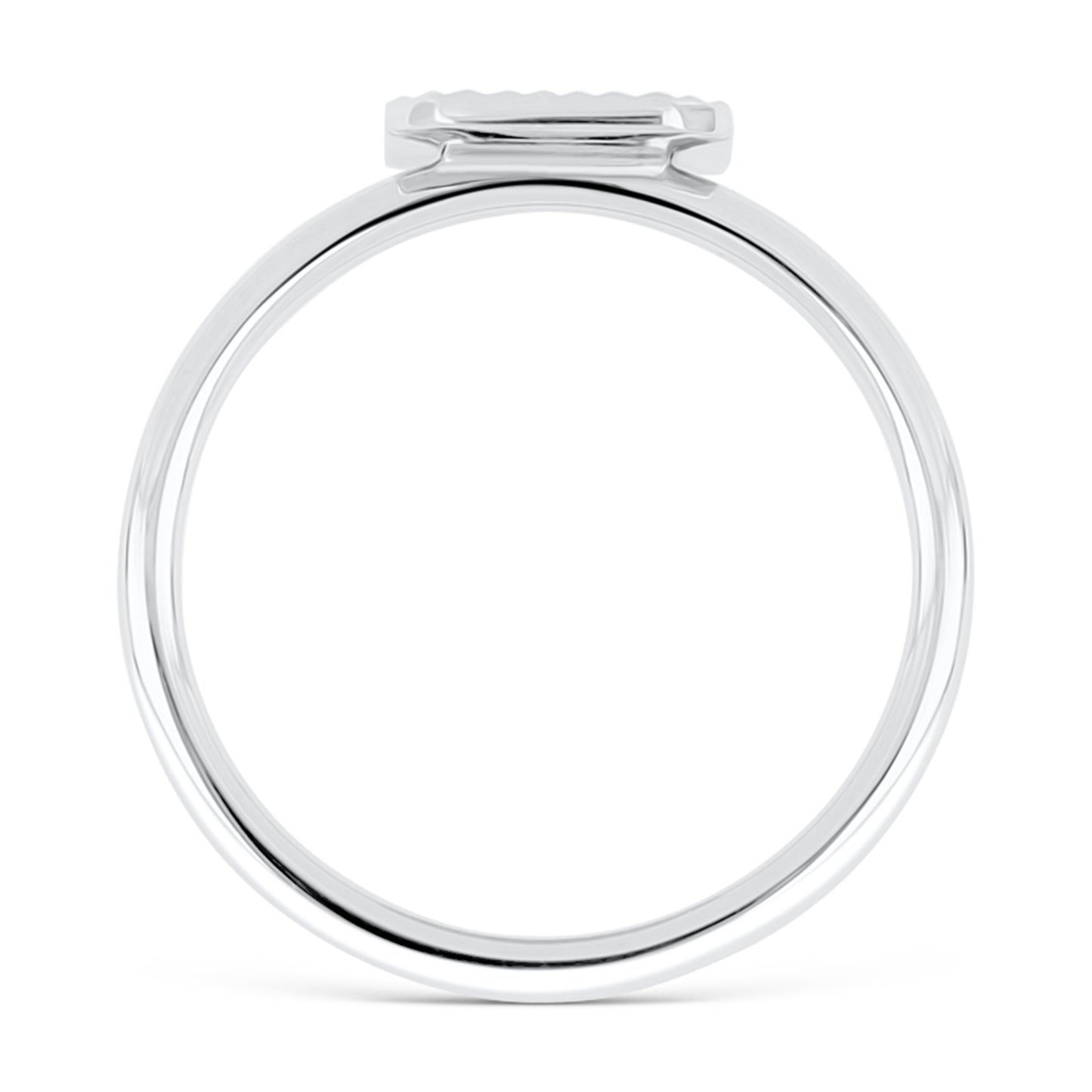 Letter Ring - Round Brilliant Diamond