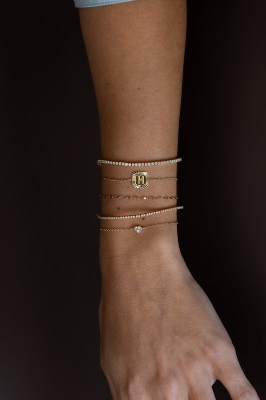 Kaitlin Bracelet - Studded Diamond Heart