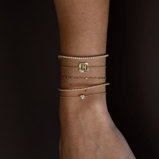 Kaitlin Bracelet - Studded Diamond Heart