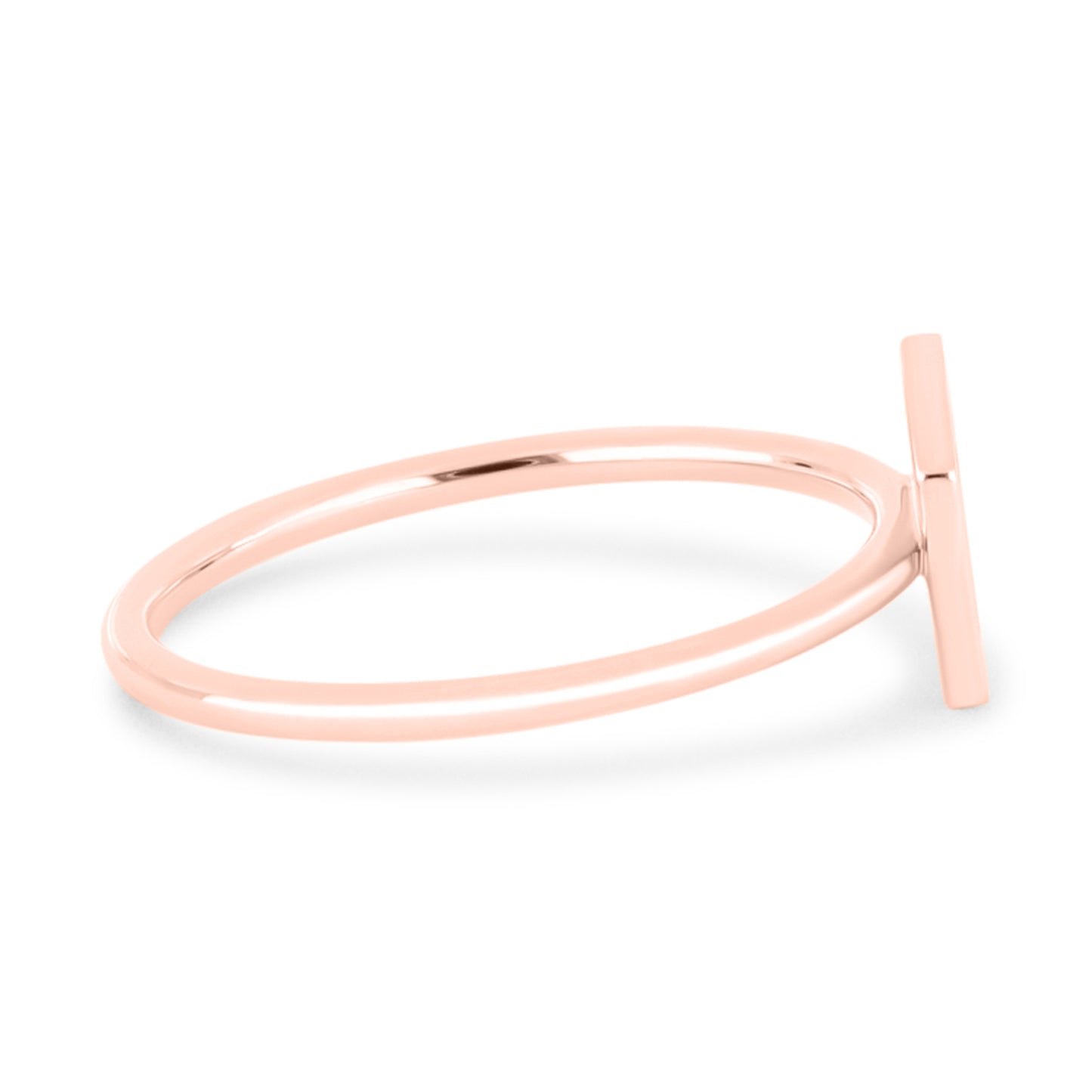 Letter Ring - Baguette Diamond