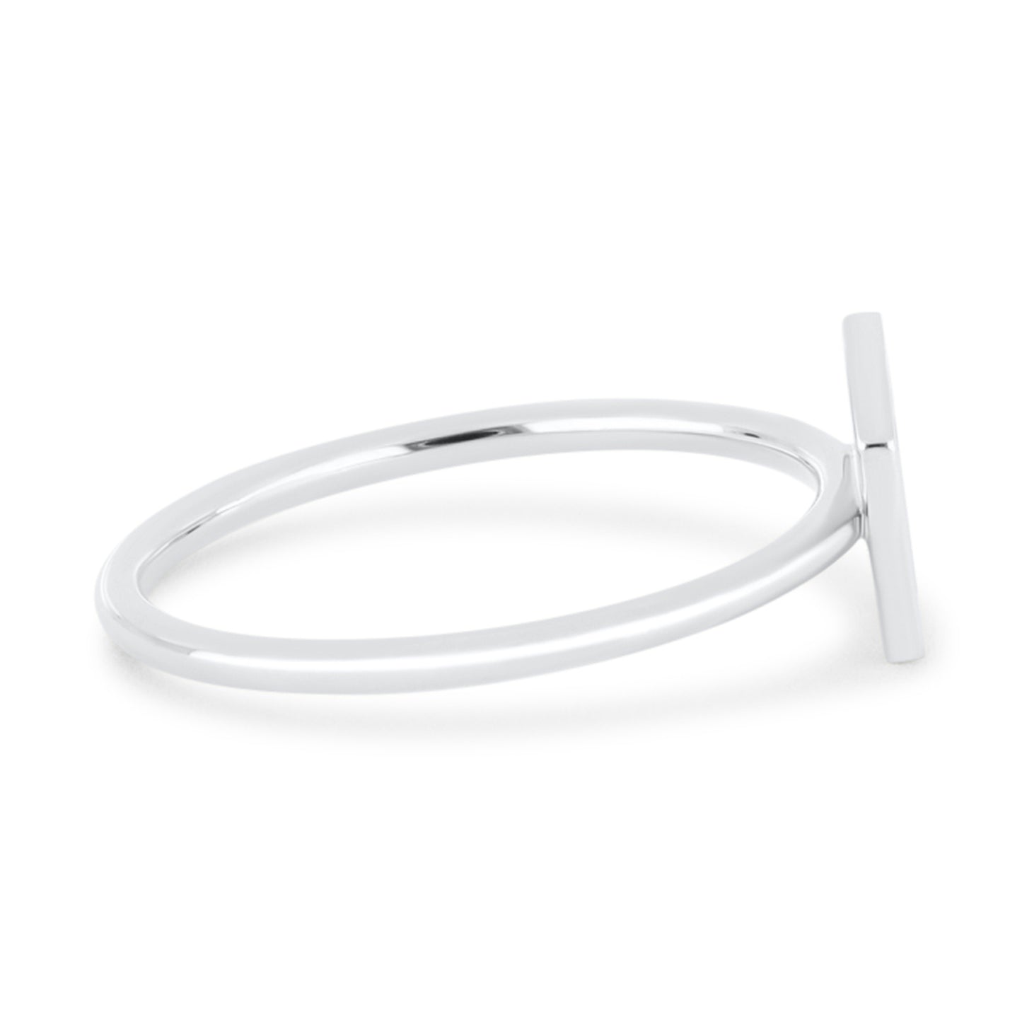 Letter Ring - Baguette Diamond