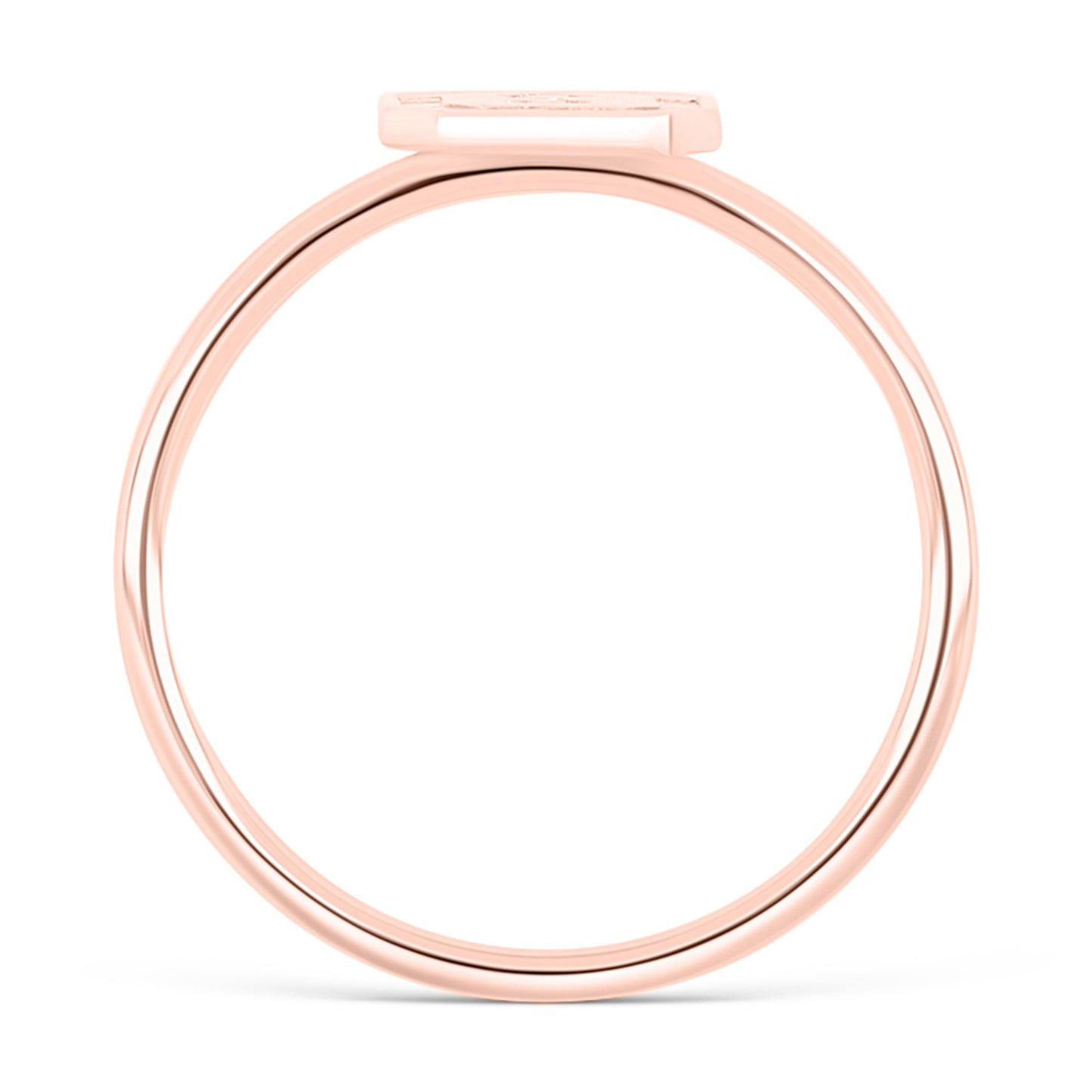 Letter Ring - Baguette Diamond