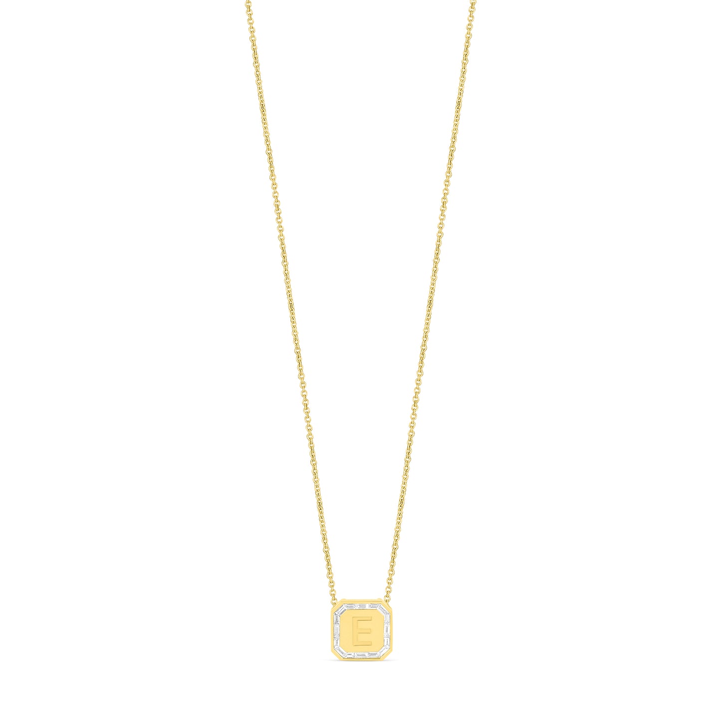 Letter Necklace - Baguette Diamond