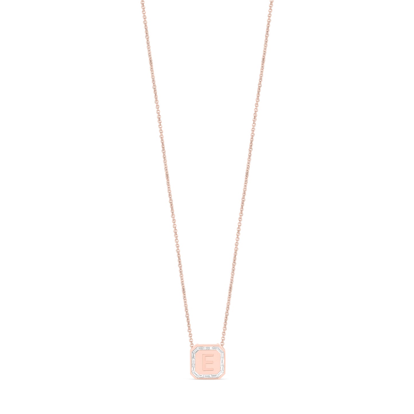 Letter Necklace - Baguette Diamond