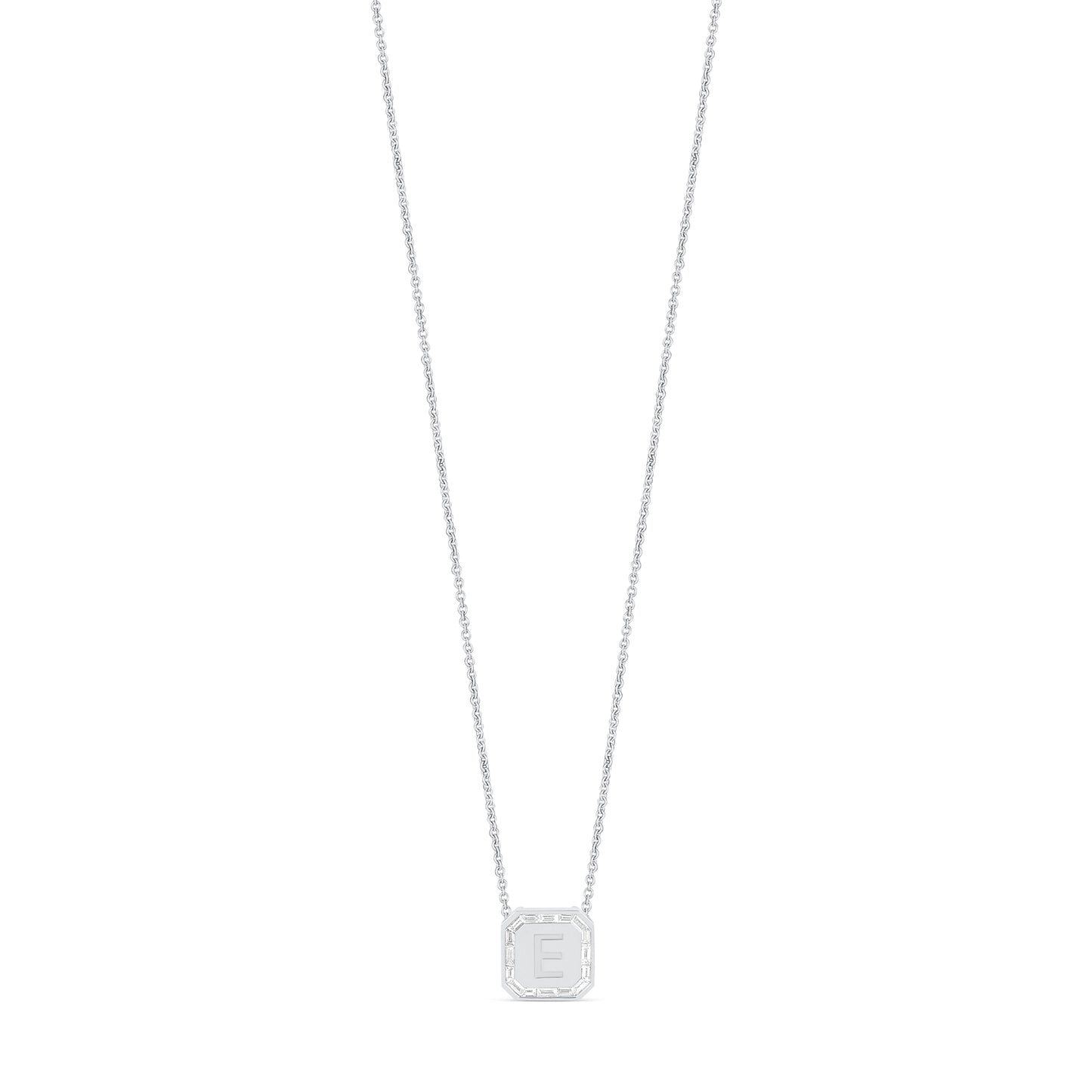 Letter Necklace - Baguette Diamond