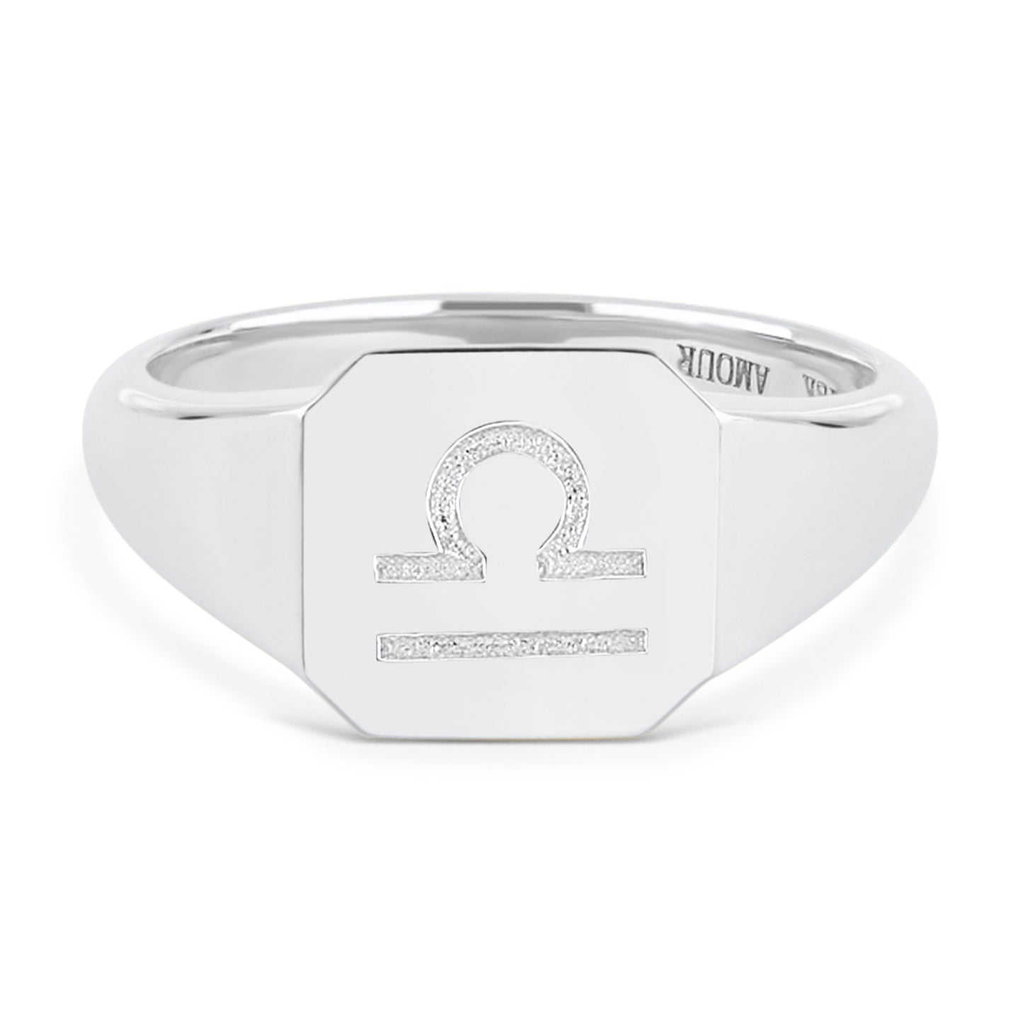 Zodiac Sign Signet Ring - Sterling Silver