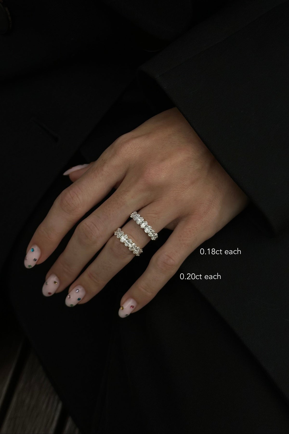 Oval Cut half-eternity Band (0.20ct each )