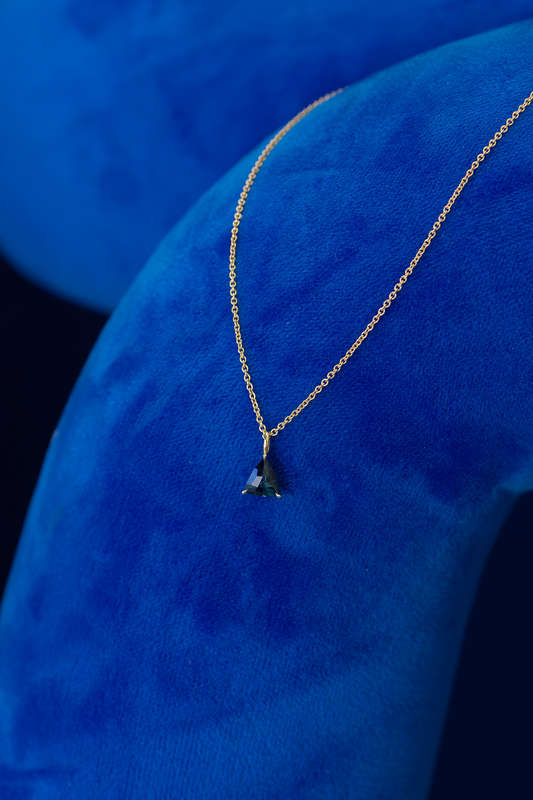 1.4ct Fancy Cut Blue Sapphire Necklace