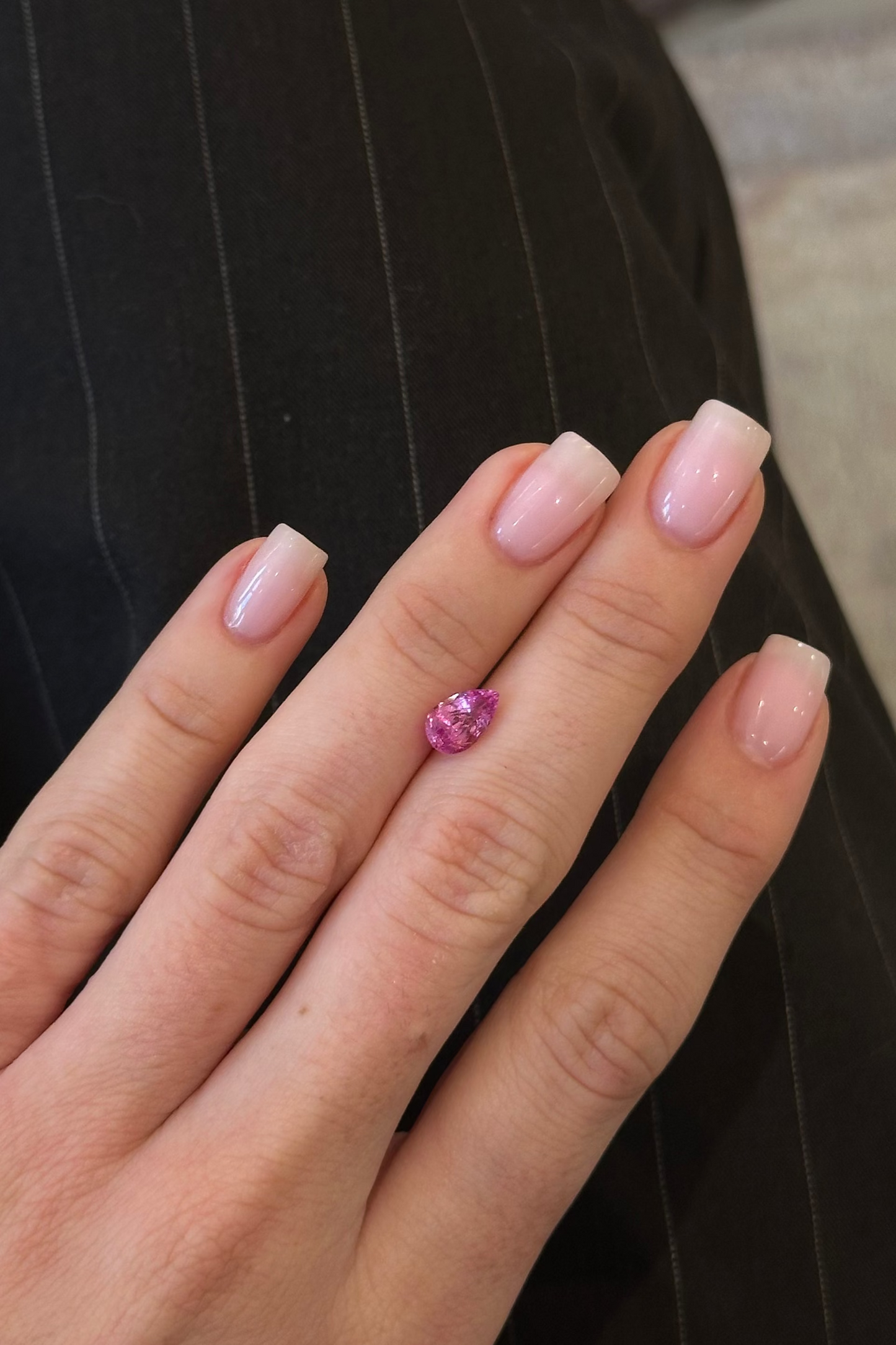 1.66ct Pink Pear cut Sapphire