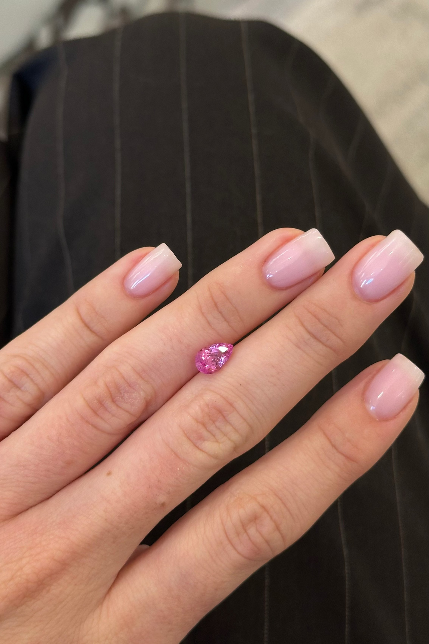 1.66ct Pink Pear cut Sapphire