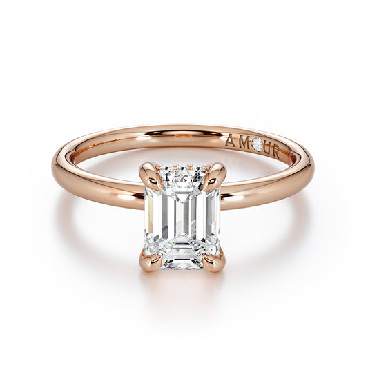 Emerald cut with hidden halo