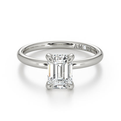 Emerald cut with hidden halo