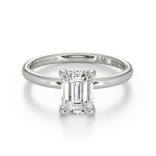 Emerald cut with hidden halo