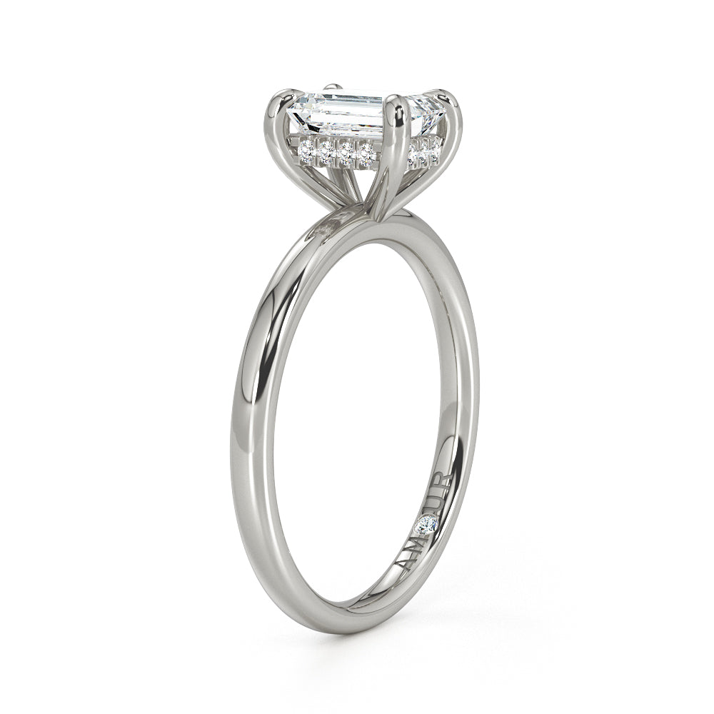 Emerald cut with hidden halo