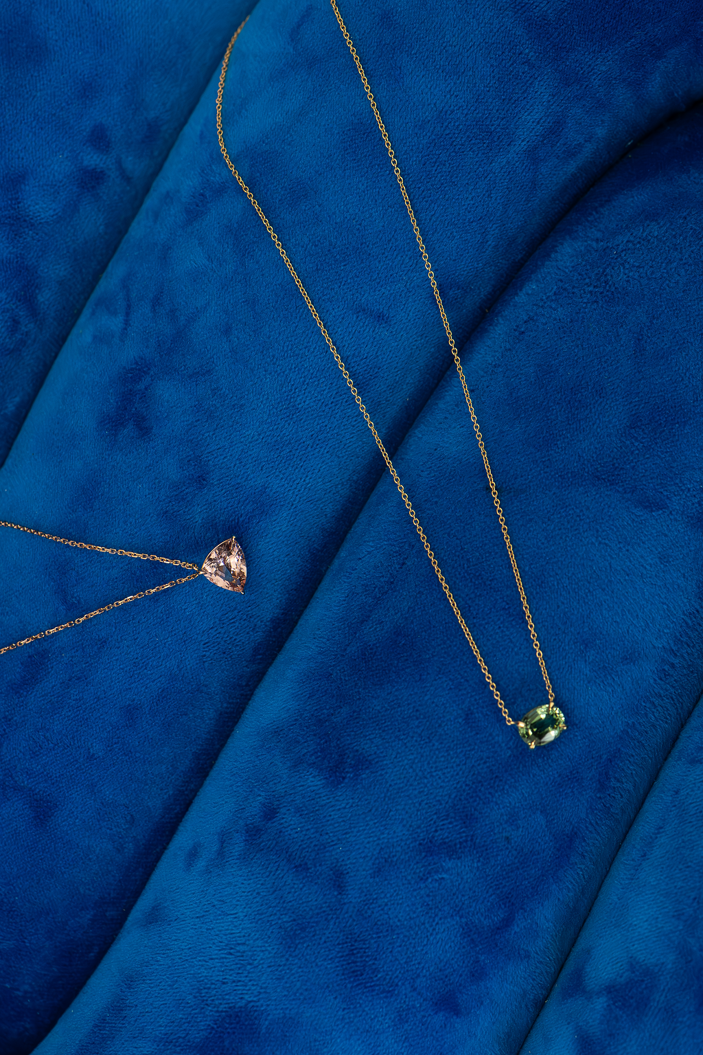 2.02ct East-West Oval Green Tourmaline Necklace