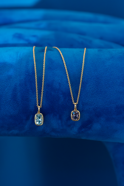 2.3ct Bezel Set Purple Spinel Pendant