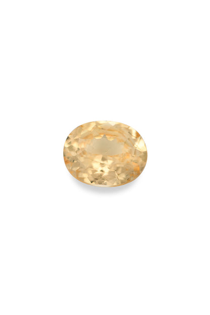 1.25ct Oval Pale Yellow Sapphire