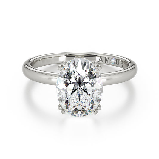 Double Claw Set Oval Cut Solitaire
