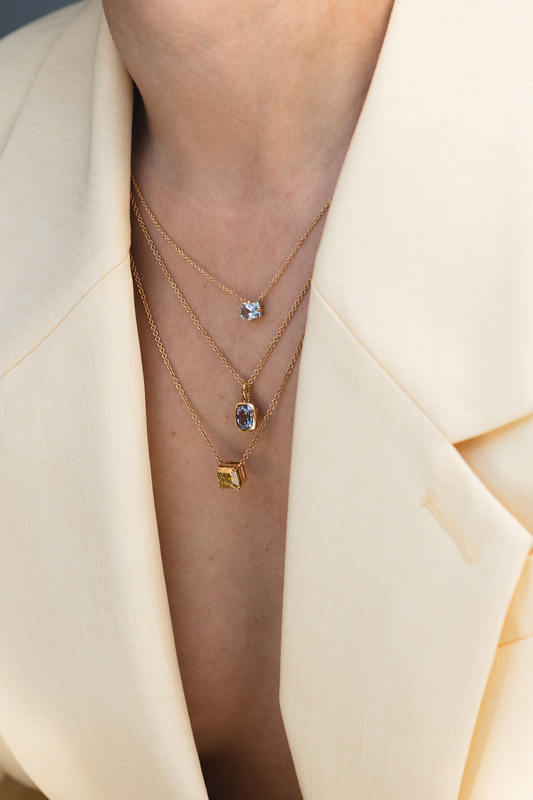 3.66ct Golden Sphene Pendant Necklace