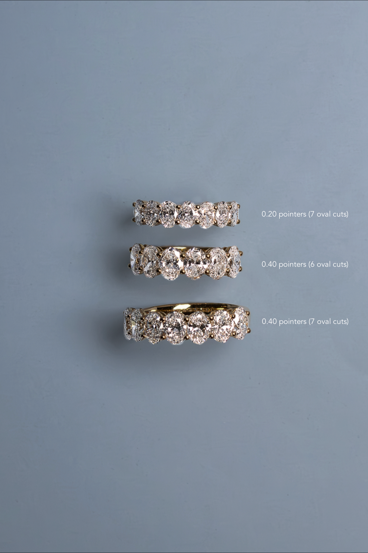 Oval Cut half-eternity Band (0.40ct each )