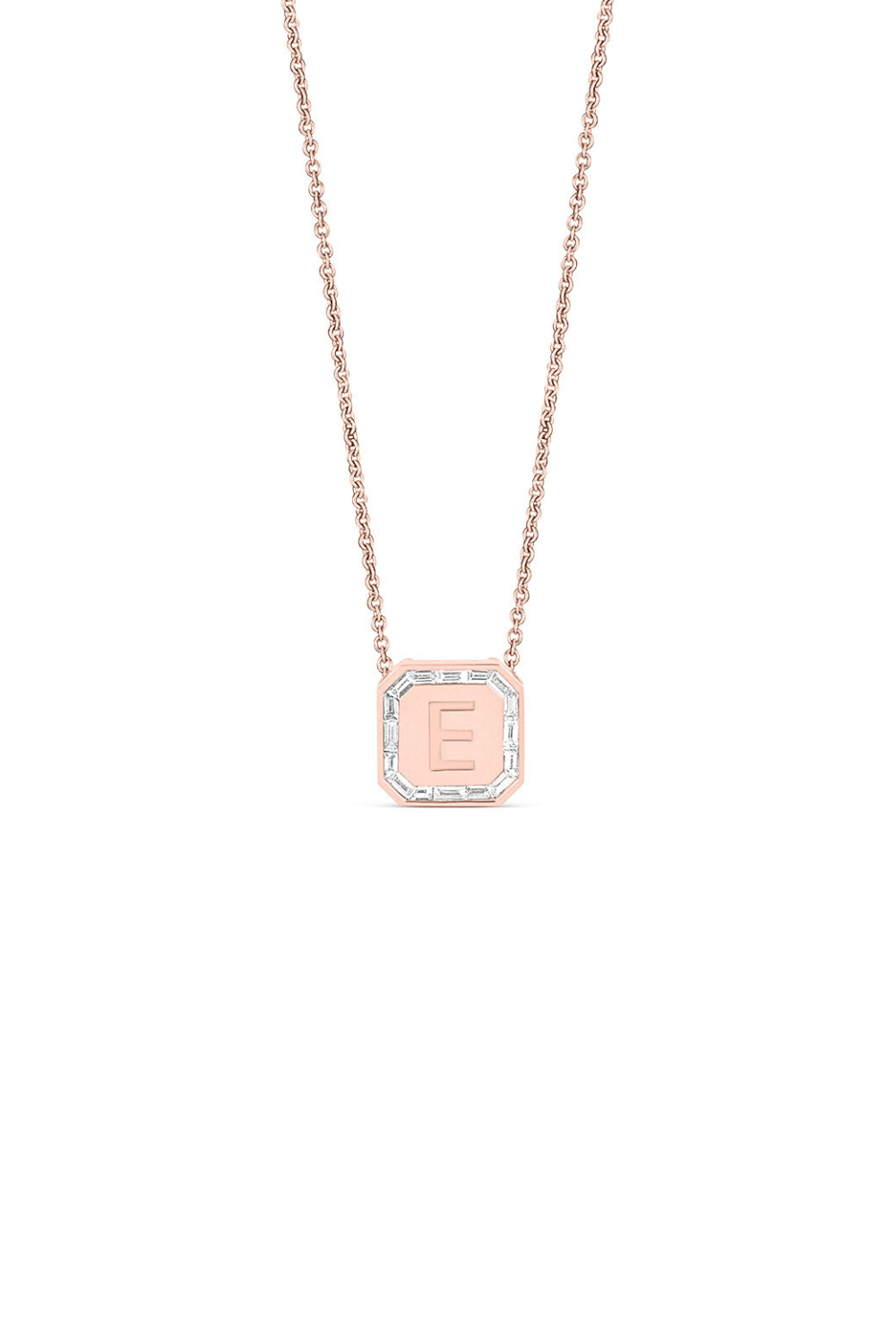 Letter Necklace  - Baguette Diamond
