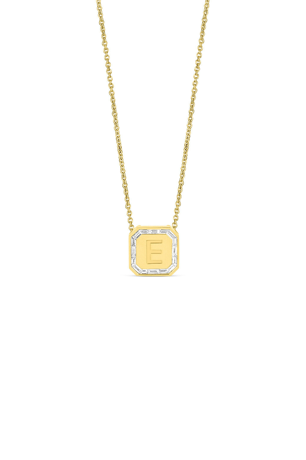 Letter Necklace  - Baguette Diamond