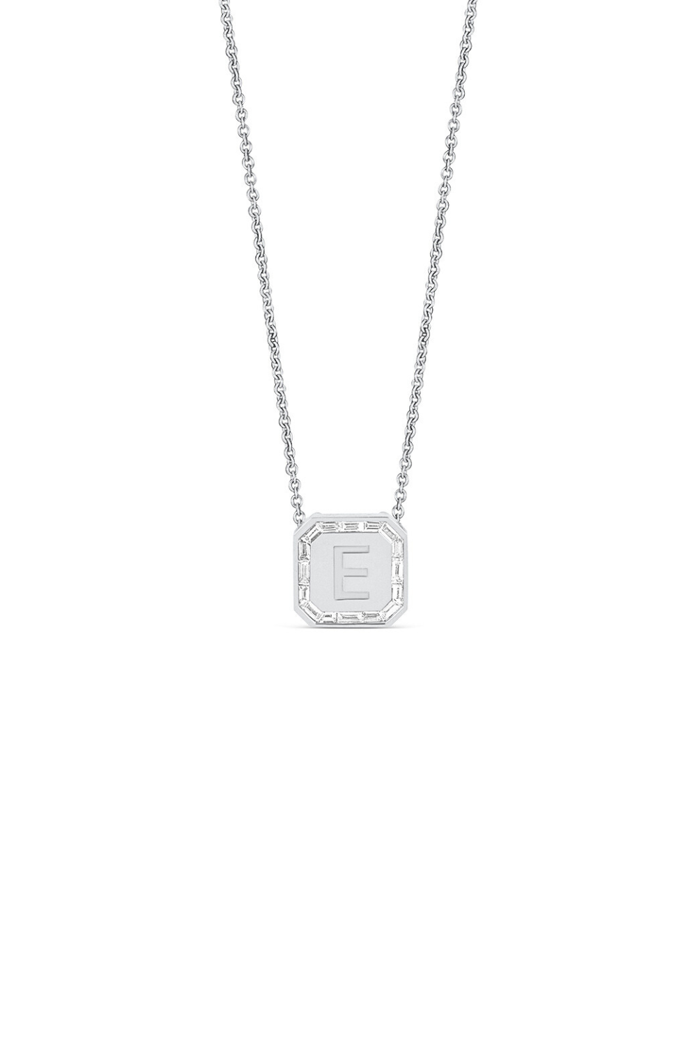 Letter Necklace  - Baguette Diamond