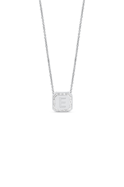 Letter Necklace  - Baguette Diamond