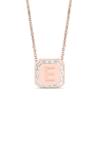 Letter Necklace  - Baguette Diamond