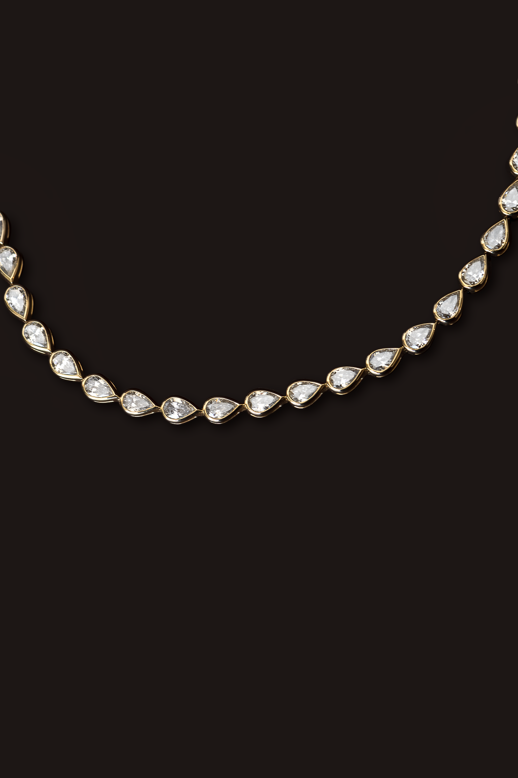 Pear Bezel Diamond Tennis Bracelet