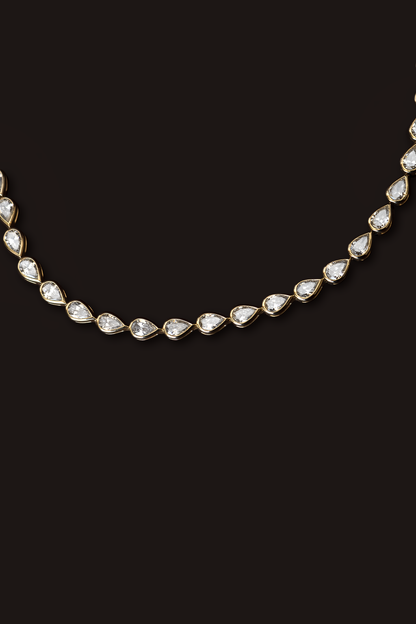Pear Bezel Diamond Tennis Bracelet