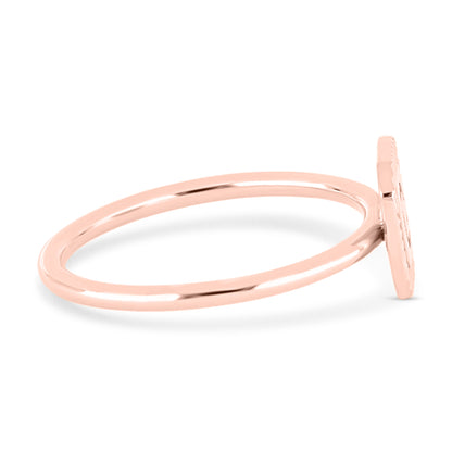 Letter Ring  - Round Brilliant Diamond