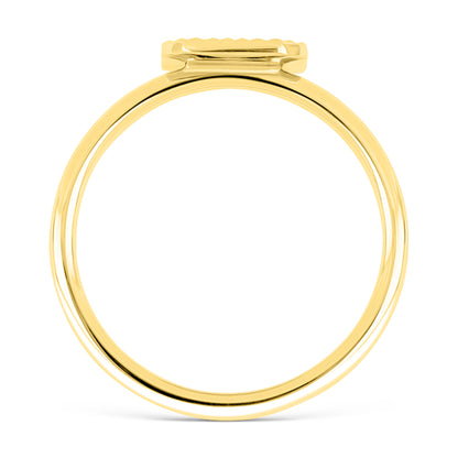 Letter Ring  - Round Brilliant Diamond