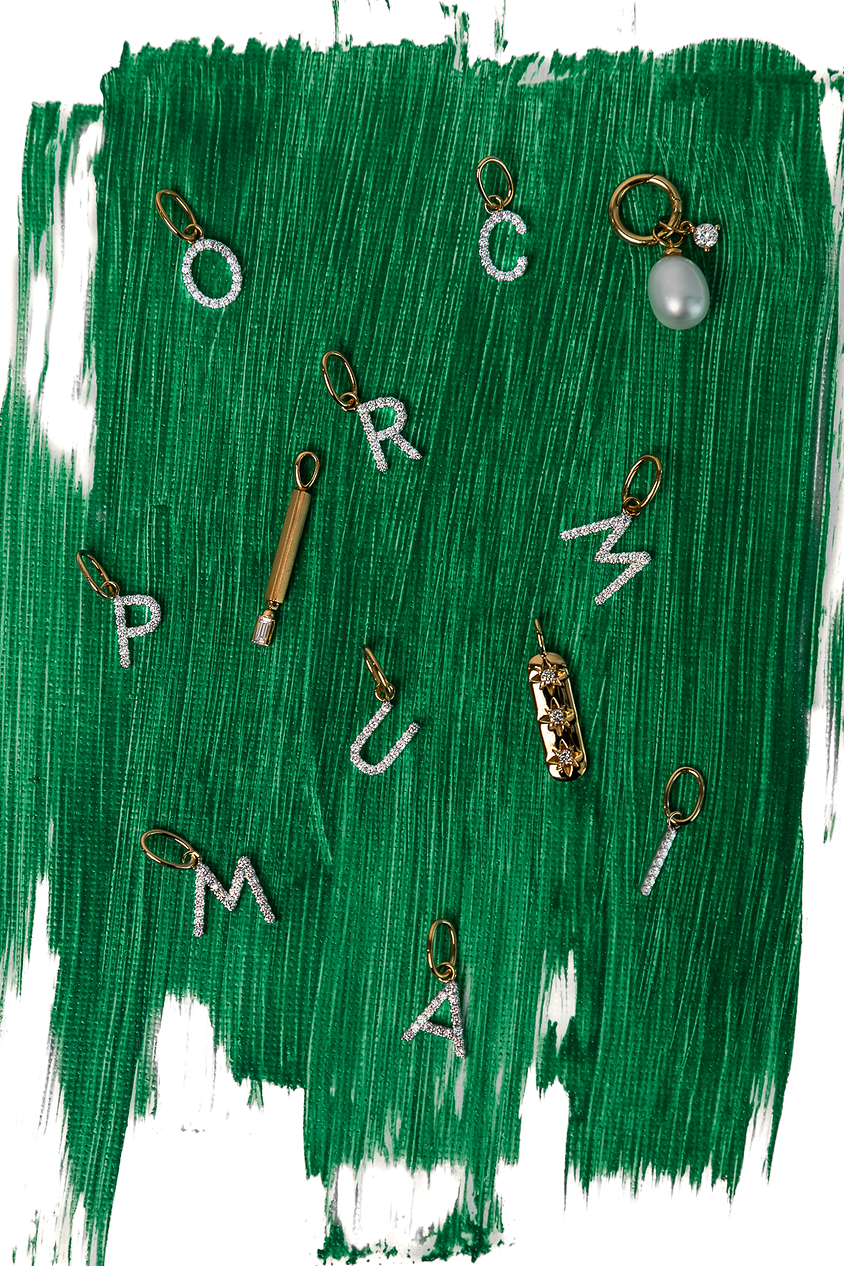 Diamond Letter Charms