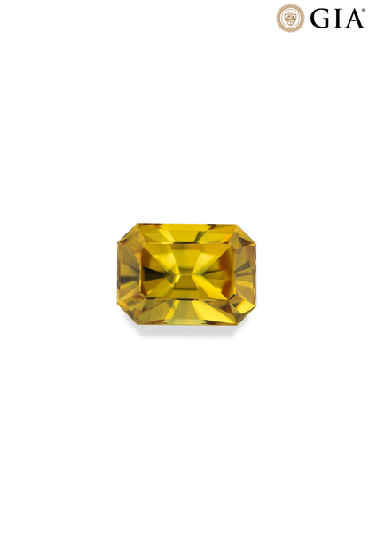 GIA 2.92ct Yellow Sapphire