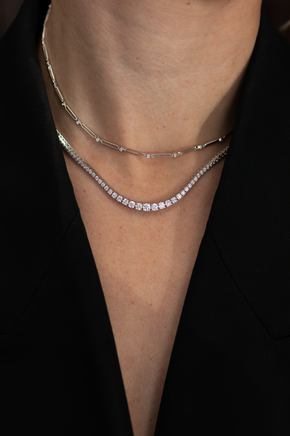 Graduating Tennis Necklace 8ct