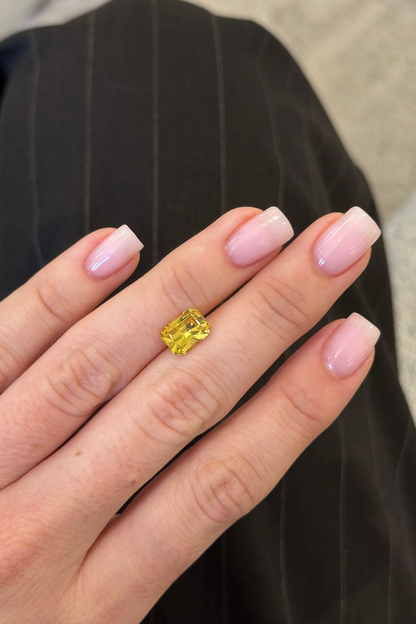 GIA 2.92ct Yellow Sapphire
