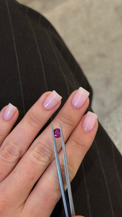 0.97ct Vivid Pink Elongated Cushion Sapphire