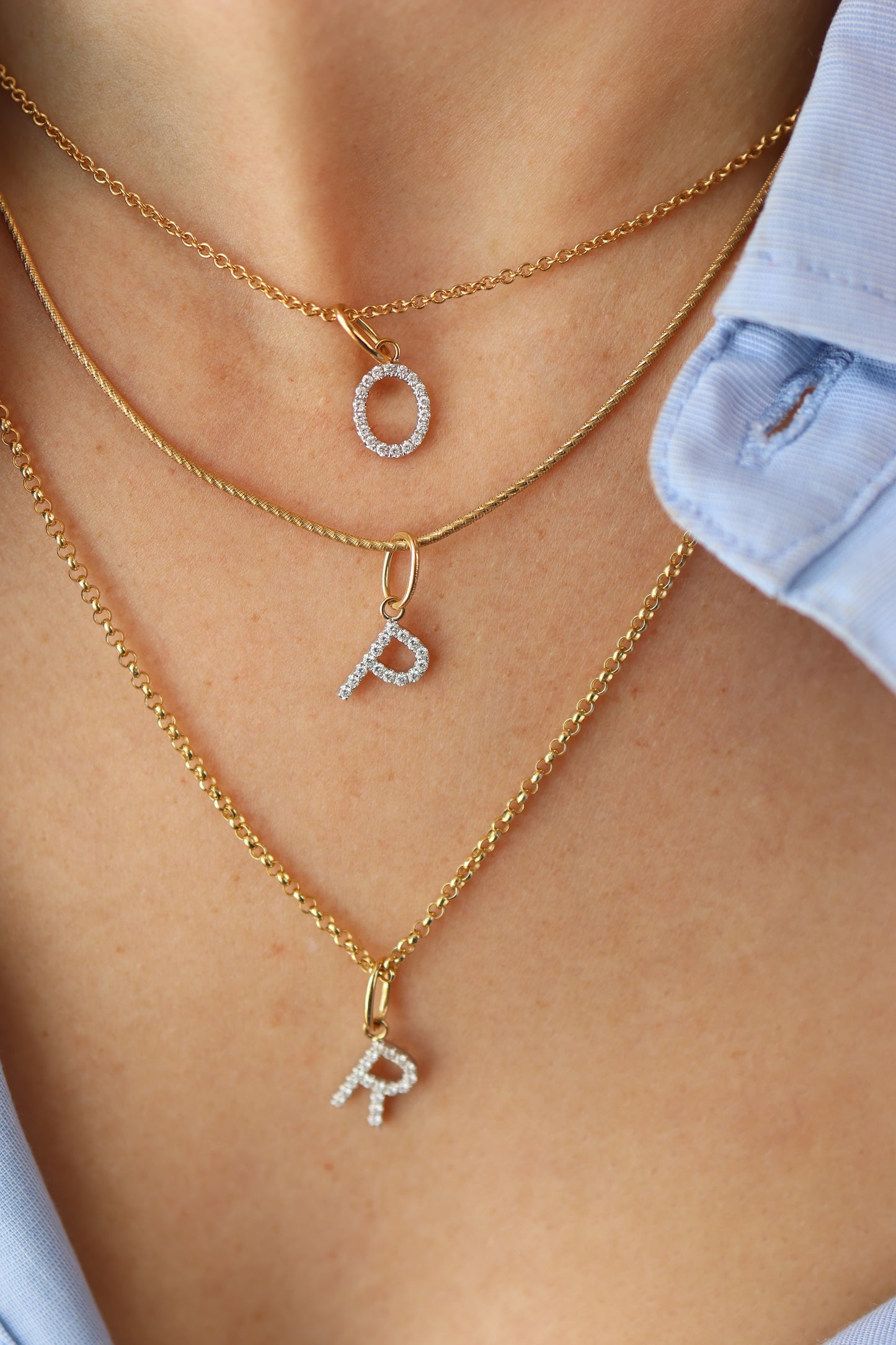 Diamond Letter Charms