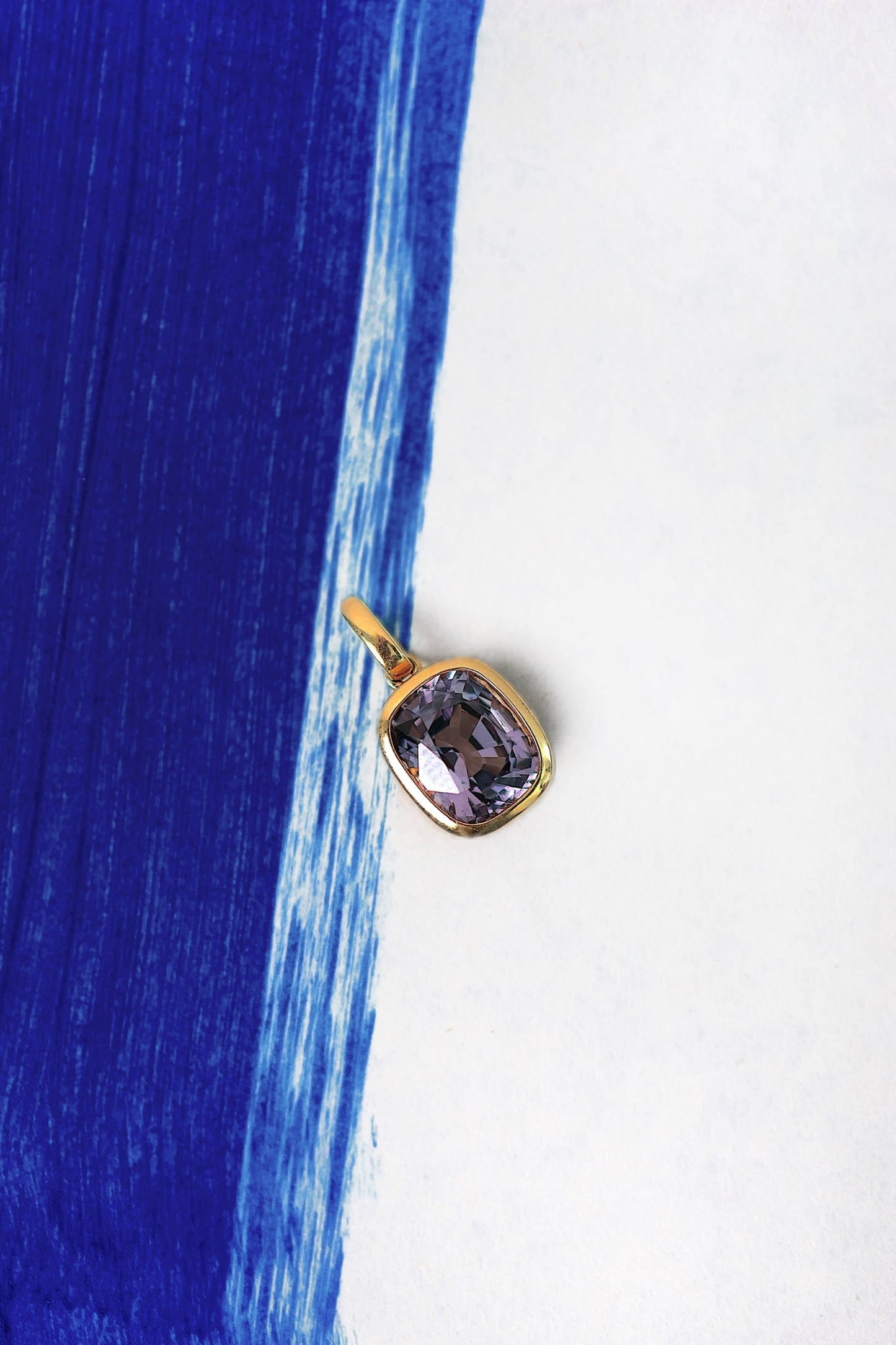 2.3ct Bezel Set Purple Spinel Pendant