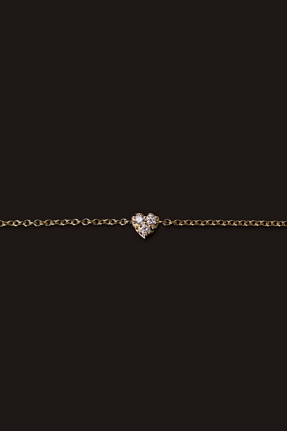 Kaitlin Bracelet - Studded Diamond Heart