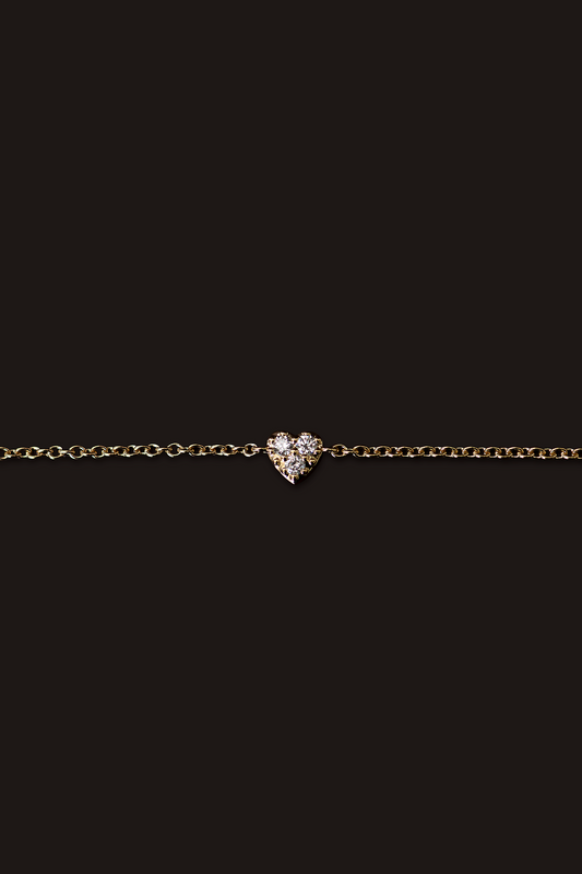 Kaitlin Bracelet - Studded Diamond Heart