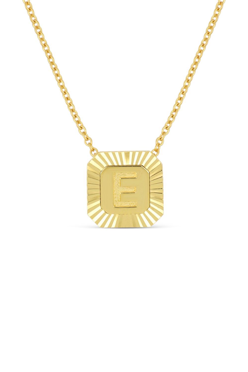 Letter Necklace  - Fluted Edge