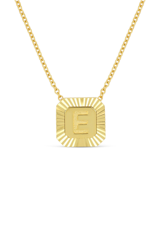 Letter Necklace  - Fluted Edge