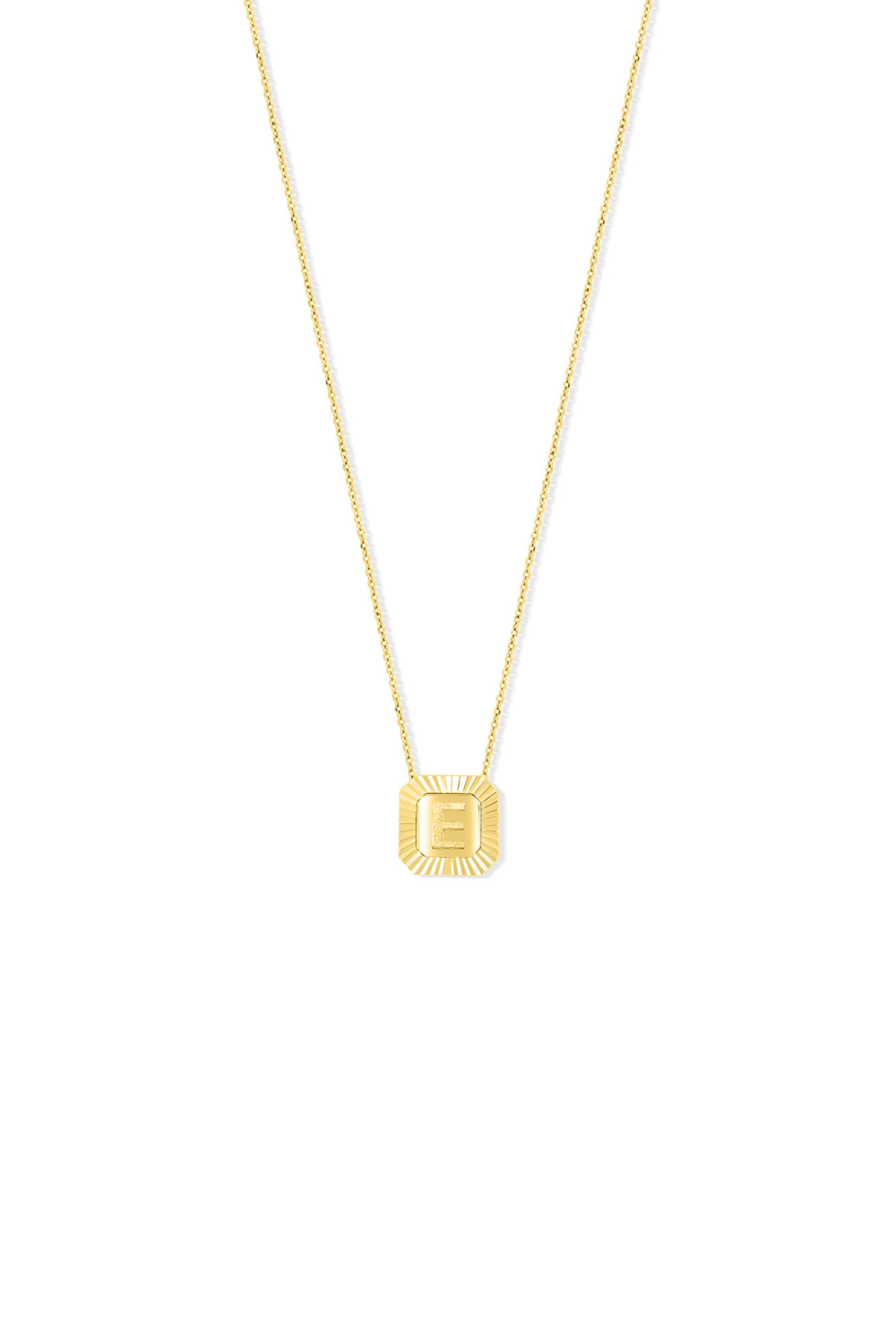 Letter Necklace  - Fluted Edge