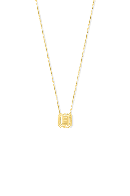 Letter Necklace  - Fluted Edge